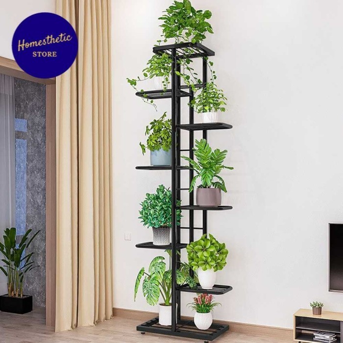 Jual Rak Tanaman Rak Pot Bunga Besi 8 Layer Bertingkat Flower Stand ...