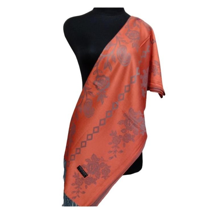 Jual Syal Motif Bunga Doamond/Syal Shawl/Selendang Motif/Pashmina Motif ...