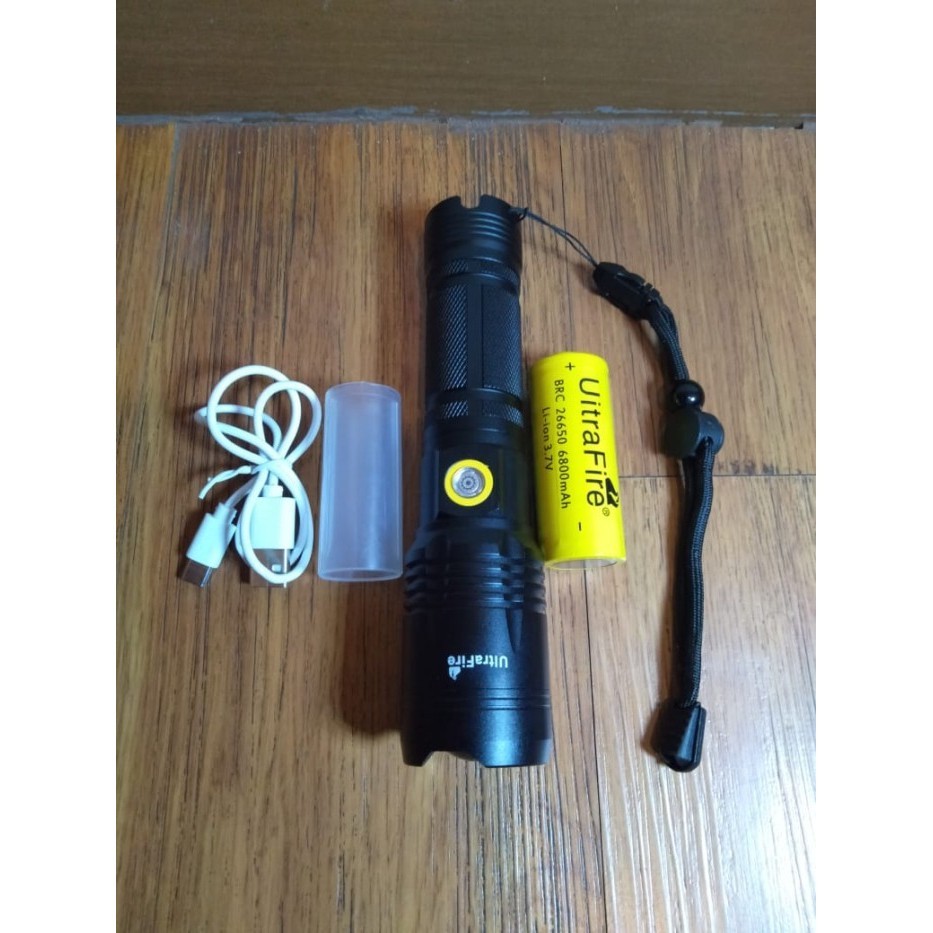 Jual Senter LED super terang putih XHP 70 ultrafire 18650 26650 P70 USB ...