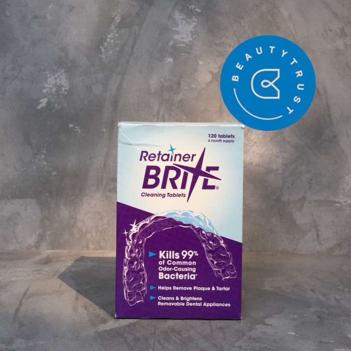 Jual RETAINER BRITE CLEANER RETAINERS AND DENTAL APPLIANCES 120 TABLETS ...