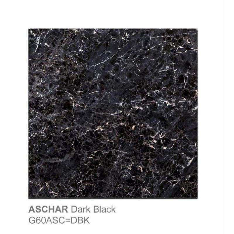 Jual KERAMIK GLOSSY MOTIF ASCHAR DARK BLACK UKURAN 60X60 BY ATENA ...