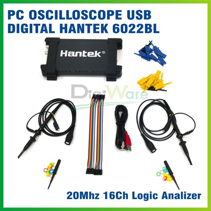 Jual Pc Usb Oscilloscope 2 Ch Hantek 6022bl Osiloskop Logic Analyzer 16 Ch Shopee Indonesia 0853