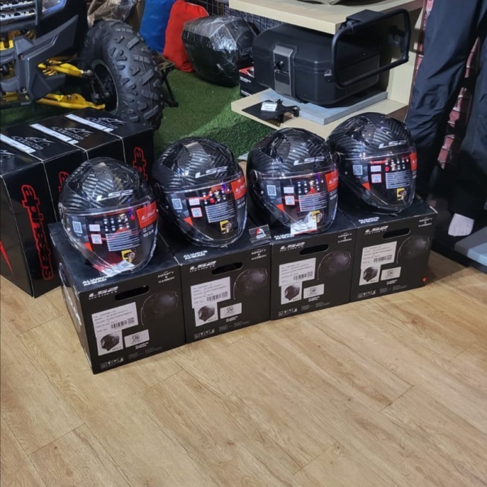 Jual Ls2 Infinity 2 Carbon Jet Half Face Helmet Double Visor Ringan