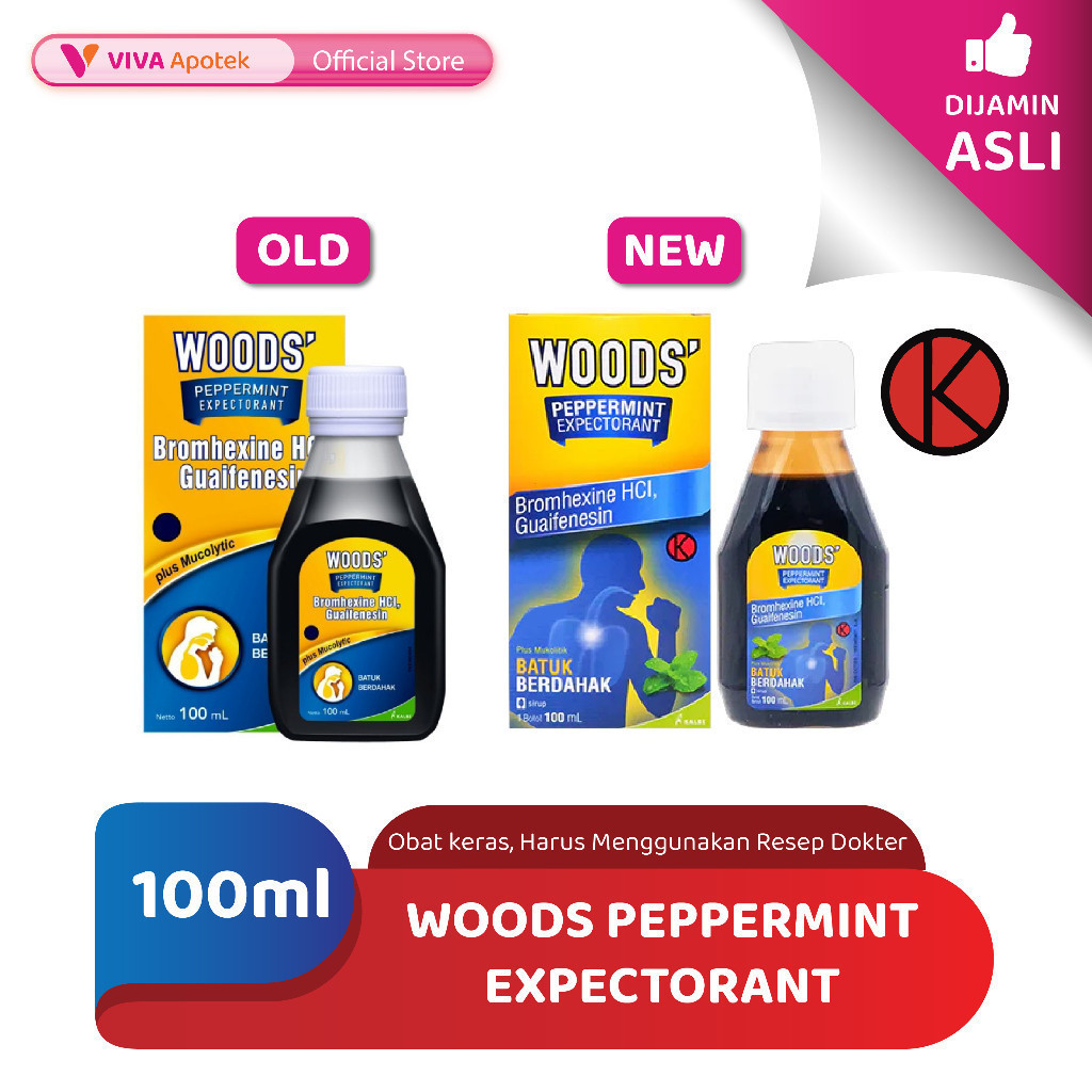 Jual Woods Peppermint Expectorant untuk Meredakan Batuk Berdahak (100
