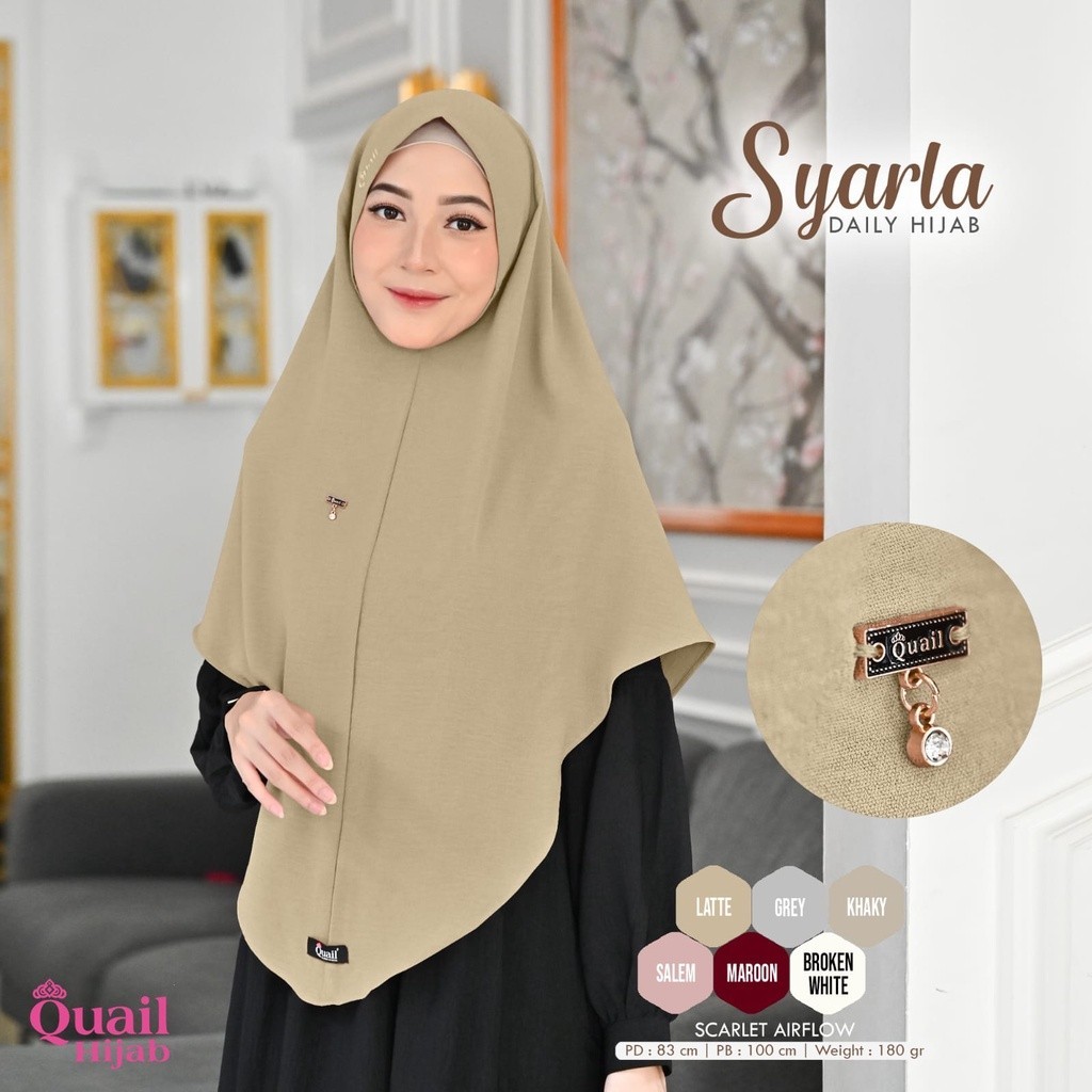 Jual NEW PREMIUM DAILY HIJAB Syarla Jilbab Khimar Original Quail Hijab ...