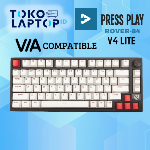 Jual Press Play Rover84 V4 Lite 75% Wired Mechanical Keyboard Gasket ...