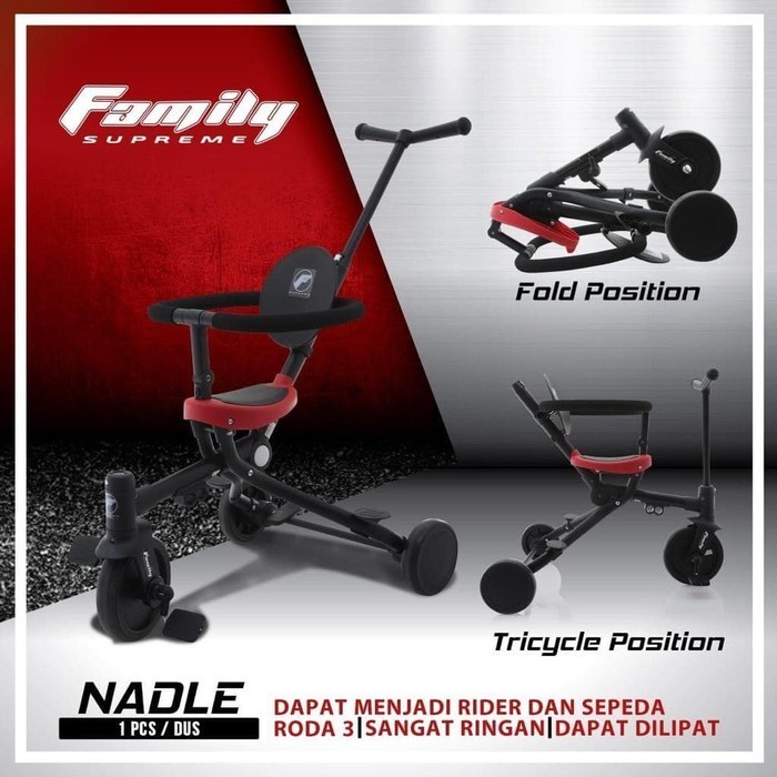 Jual Sepeda Roda Tiga Lipat By Family Supreme Nadle Bisa Dilipat ...