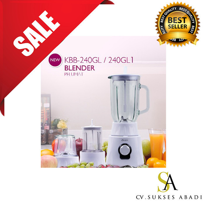 Jual Kirin Blender Kaca 1 Lt Kbb-240Gl1 New Termurah Di Surabaya