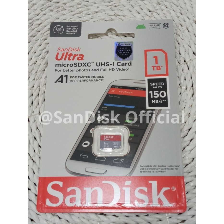 Jual Sandisk Ultra Microsd Tb A Microsdxc Uhs I No Adapter Shopee