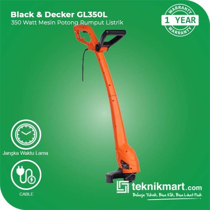 Jual Black & Decker String Trimmer / Potong Rumput Listrik 350W GL350L