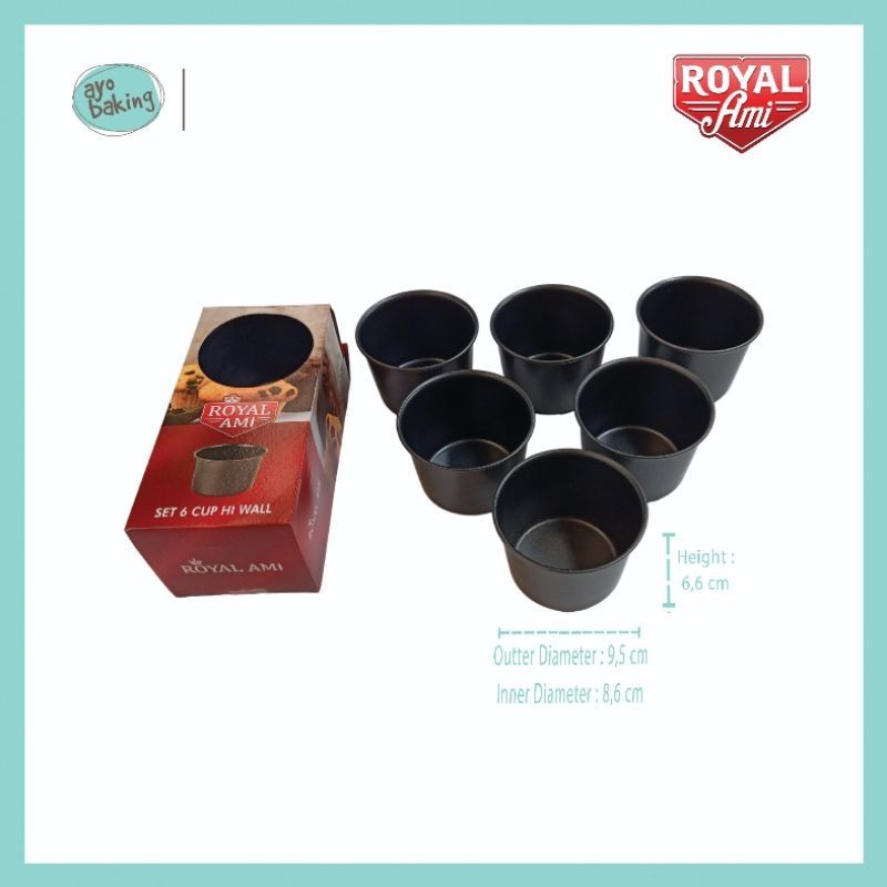 Jual Royal Ami CHW Cetakan Kue Roti Anti Lengket (Non Stick) | Cup ...