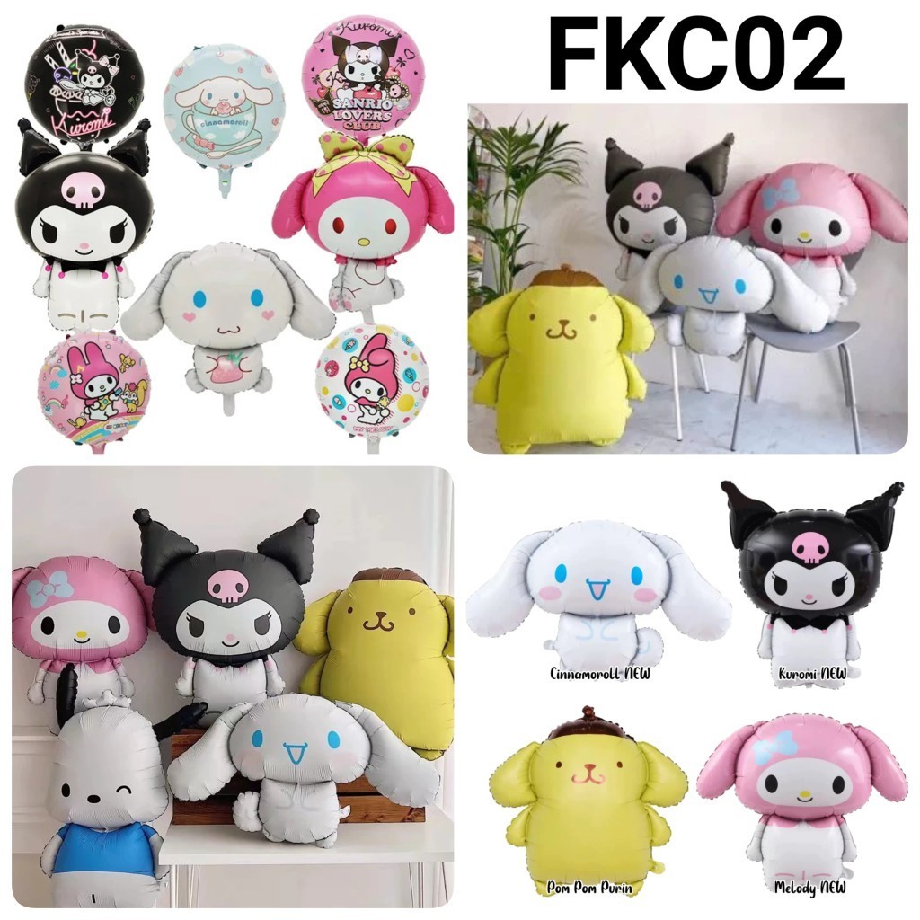 Jual Fkc02 Balon Foil Pompompurin My Melody Kuromi Cinnamon Roll Pochacco Hiasan Pesta 5224