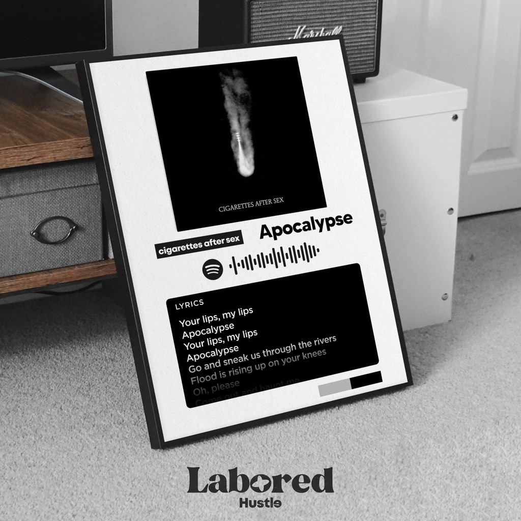 Jual Labored Hustle Poster C After S*x Apocalypse Lyrics | Frameblock ...