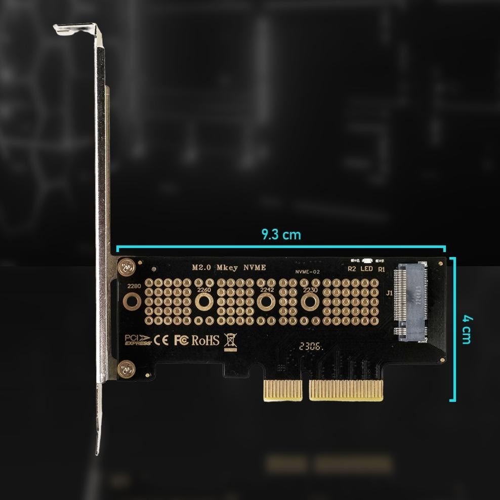 Jual (UMU SUPPLIER) PCI EXPRESS X4 M.2 NVME SSD NGFF M KEY M2 PCIE PCI ...