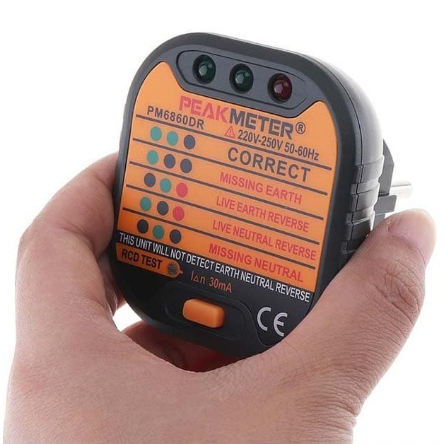 Peakmeter PM6860DR testeur de prises de courant