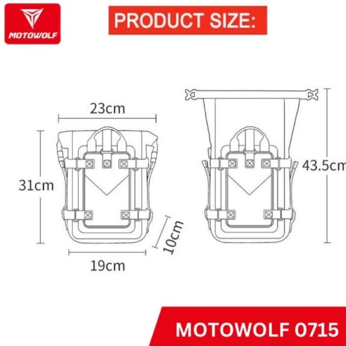 Jual Crashbar Bag Motowolf Tas Side Bag Motor Waterproof Multifungsi