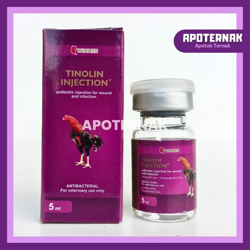 Jual TINOLIN INJECTION 5 ml - Obat Penyembuh Luka Infeksi Ayam Aduan ...