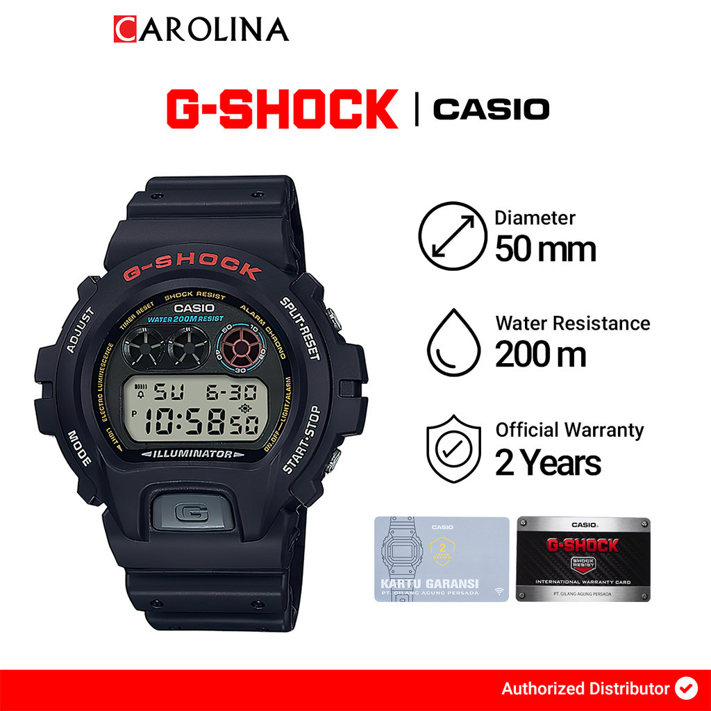 Dw 6900 G Shock D Jam Tangan Pria Casio G-Shock DW-6900-1V Men Digital