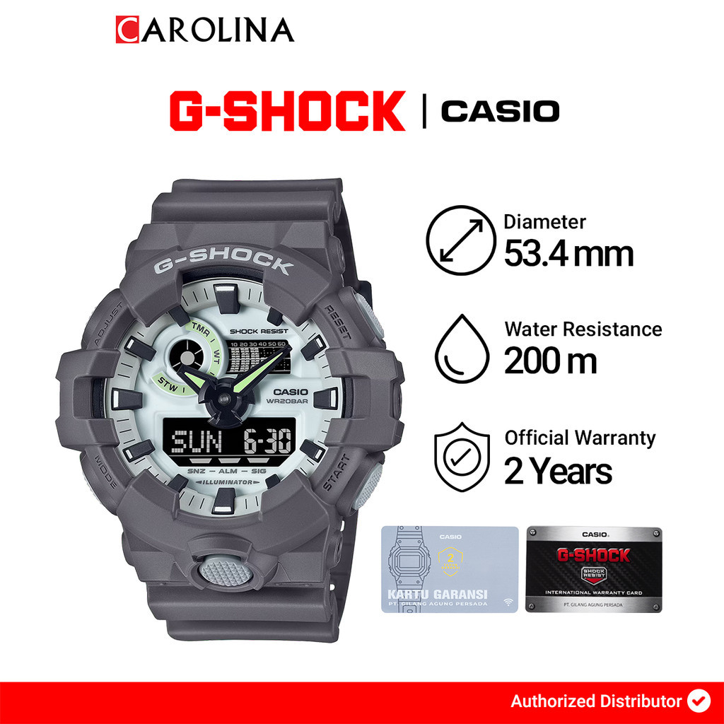 Jual Jam Tangan Pria Casio G SHOCK GA-700HD-8A Grey Analog-Digital