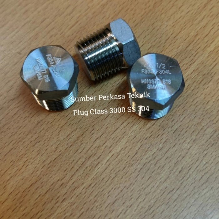 Jual Plug / Hex Plug Stainless SS 304 Class 3000 Drat Luar 3/8