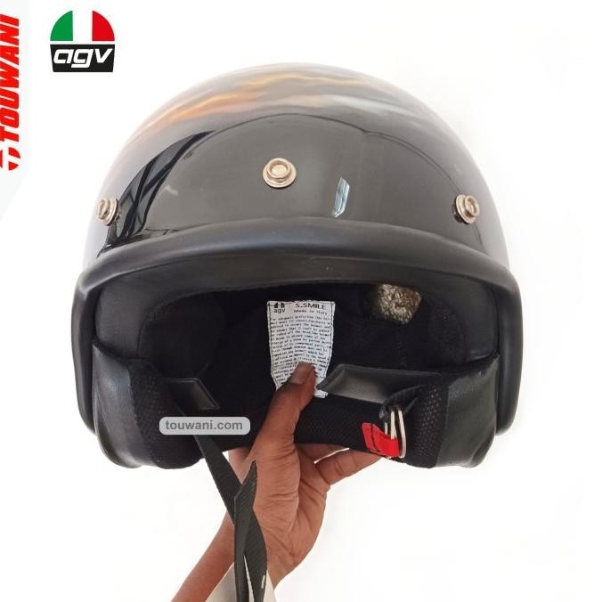 Jual Helm Agv Smile Open Half Face Retro Classic Harley Vespa Retro