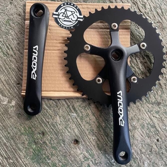 Jual Crankset Sepeda Fixie Single Speed Exodus 46t Alloy Bcd 130