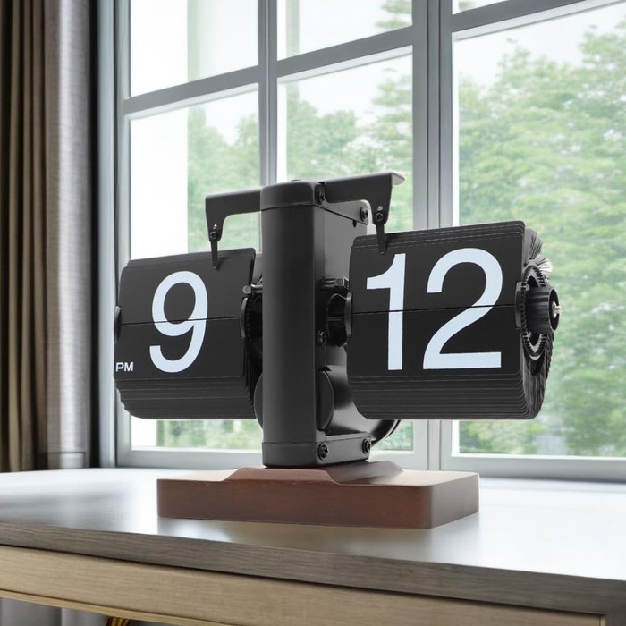 Jual Easee Vintage Retro Table Flip Clock Desk, Home, Office ...