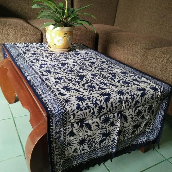Jual Taplak Meja Tamu Panjang Batik Rumbai Runner Barnabe | Shopee ...