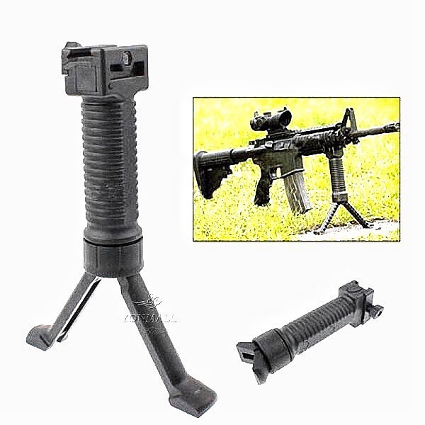 Jual Bipod Tactical Foregrip Rectractable Airsoft Vertical M4 Ar15 M16 ...