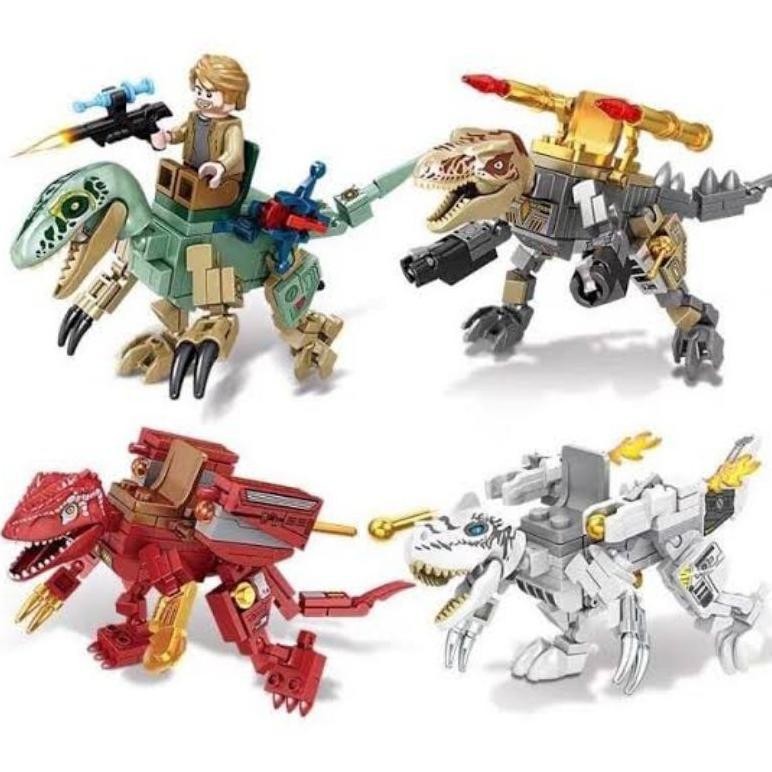 Jual BRICKS DINOSAURUS TREX VELOCIRAPTOR CARNOTAURUS ALLOSAURUS MAINAN ...
