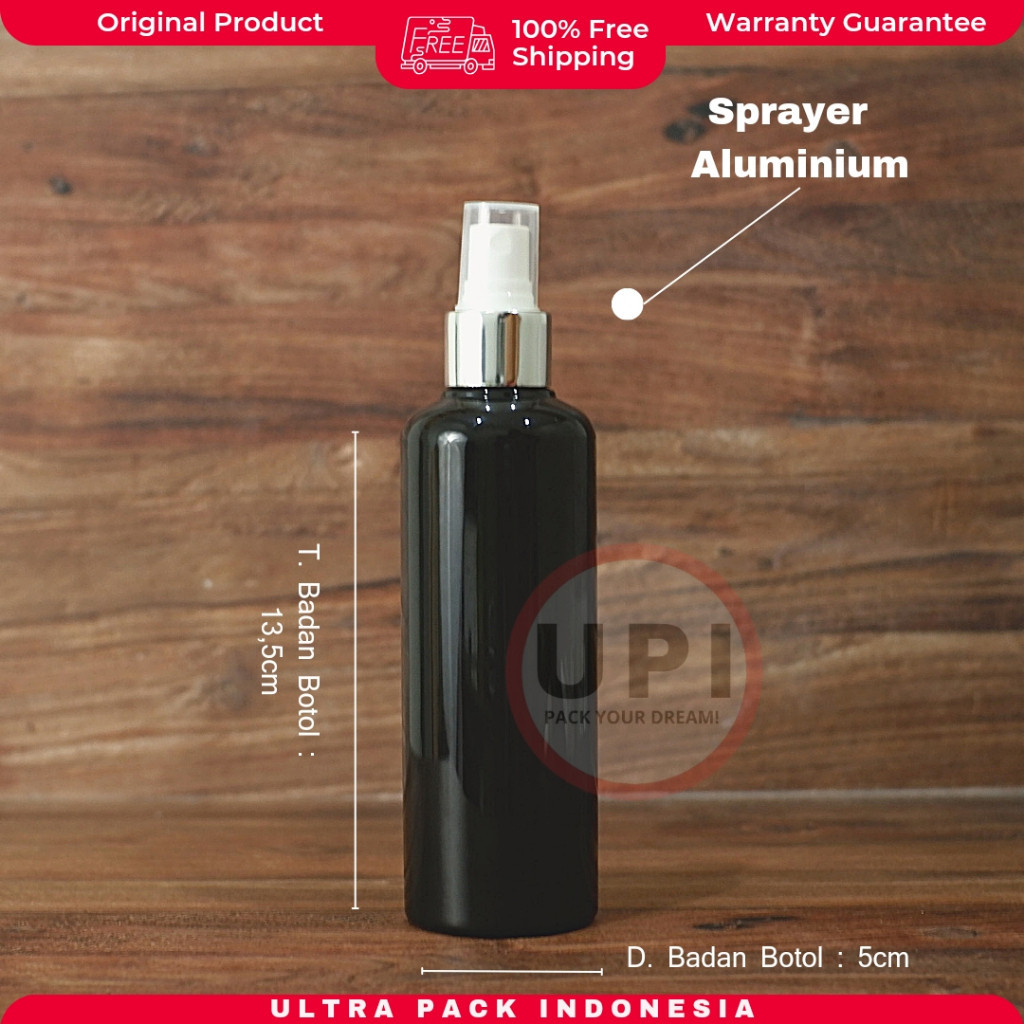 Jual KEMASAN BOTOL MIST SPRAYER - BOTOL PET BR 250ML HITAM + SPRAYER ...