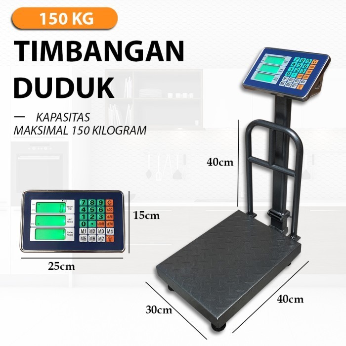 Jual Terpopuler Double Display Tcs Kg Timbangan Digital Duduk Lipat