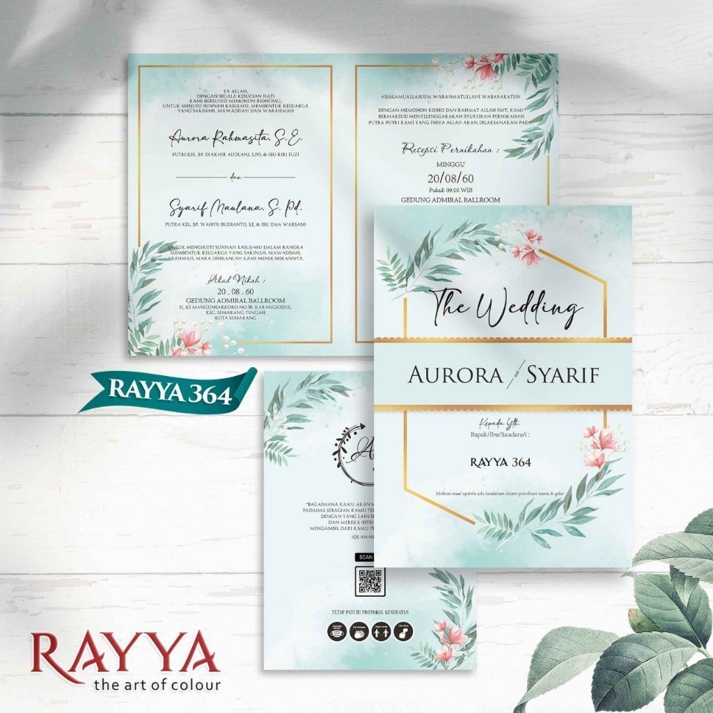 Jual Cetak undangan pernikahan bisa untuk khitan merek RAYYA 363 dengan ...
