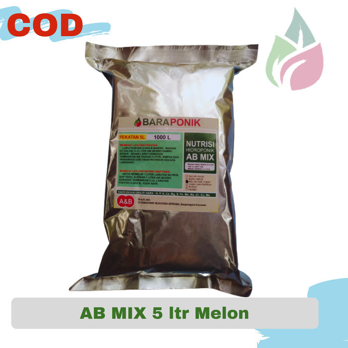 Jual LIMITED EDITION ab mix nutrisi hidroponik buah melon pekatan 5 ltr ...