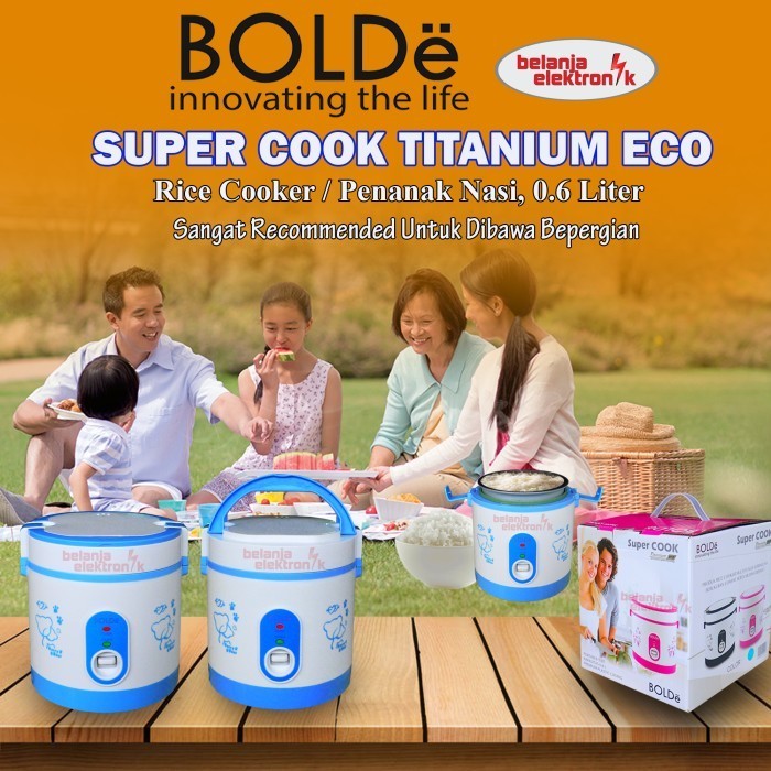 Jual Bolde Super Cook Titanium Eco/ Magic Com Rice Cooker 0.6 Liter ...