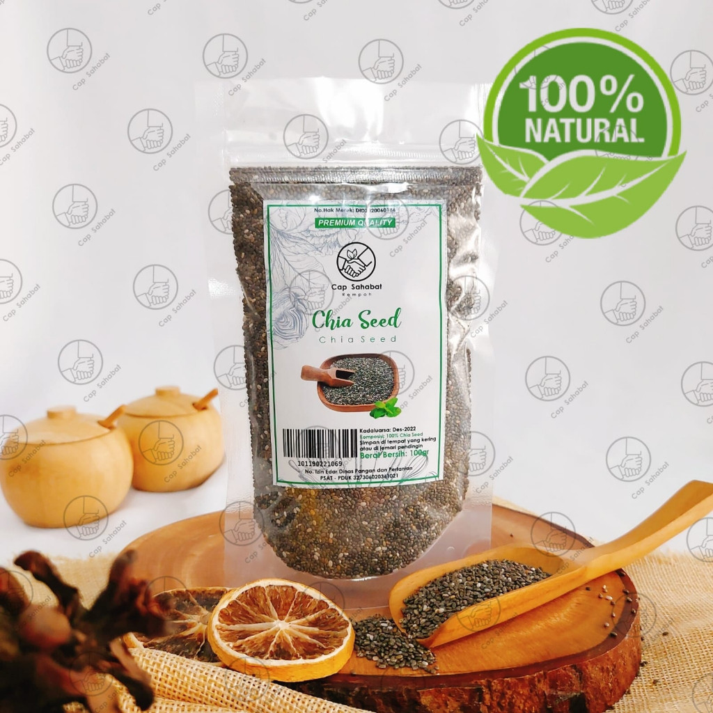 Jual 100gr Organic Black Chia Seed / USDA / Rempah / JSR ORGANIK 100% ...