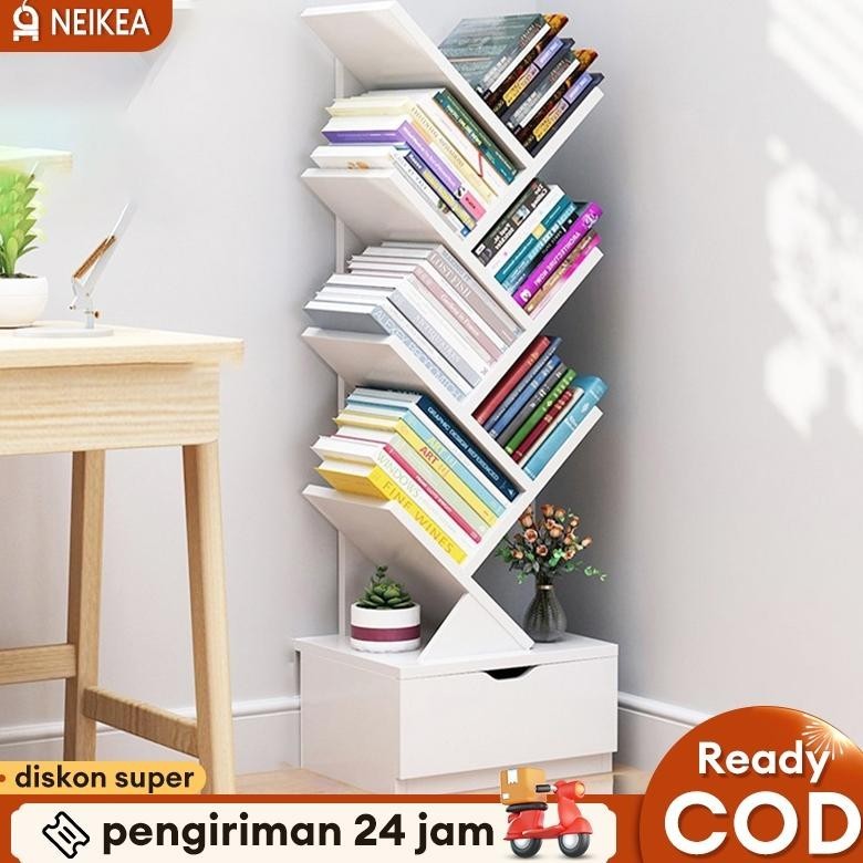 Jual Rak Buku Rak Buku Kayu 8 Tingkat Rak Buku Minimalis Rak Buku ...