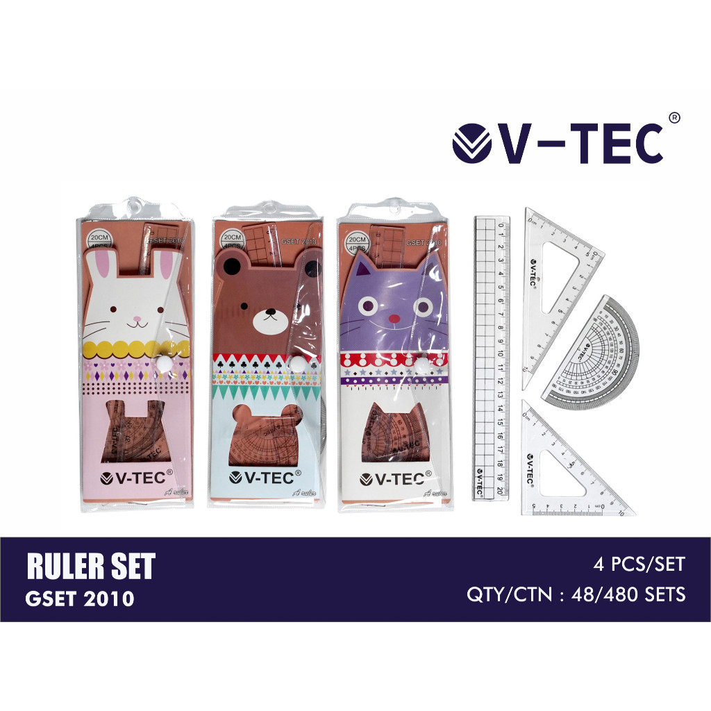 Jual V-TEC PENGGARIS SET RULLER SET | Shopee Indonesia