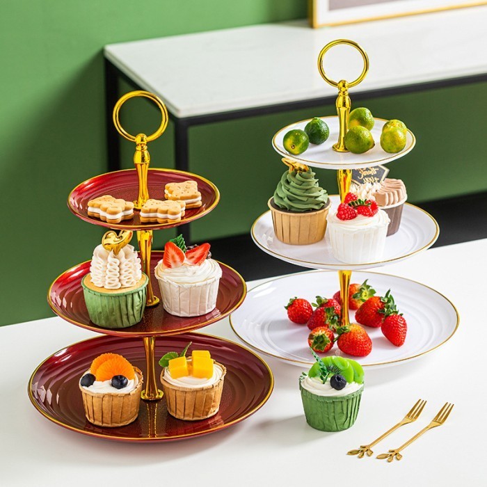 Jual Rak Kue Susun 3 Tingkat Plate Cake Stand Display A9 | Shopee Indonesia