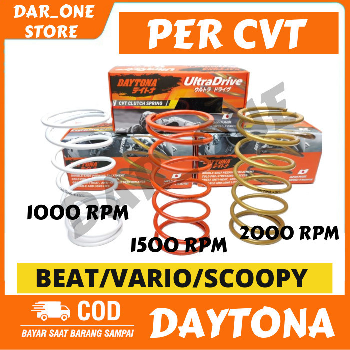 Jual Produk PER CVT DAYTONA RACING HONDA BEAT/VARIO/SCOOPY/1000RPM ...