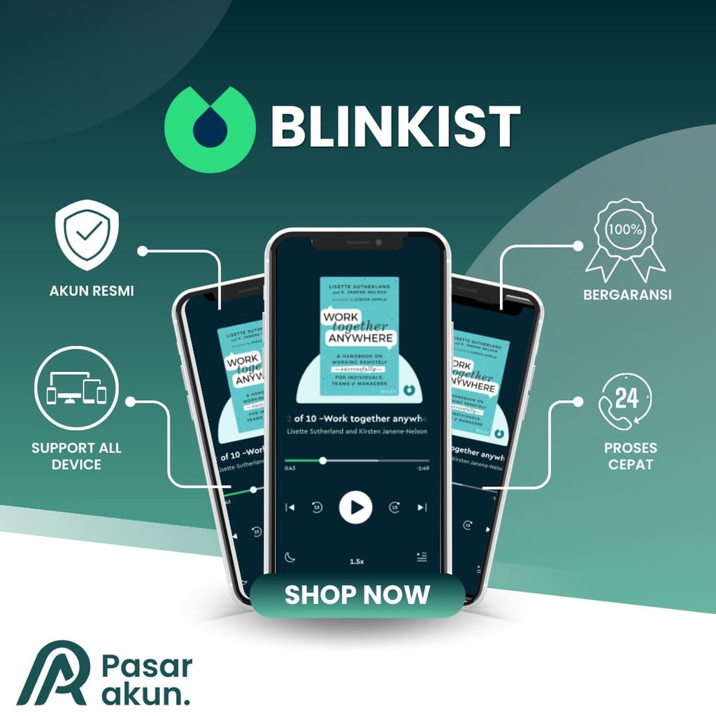 Jual Blinkist Premium 1 Tahun Untuk Semua Device Garansi Full