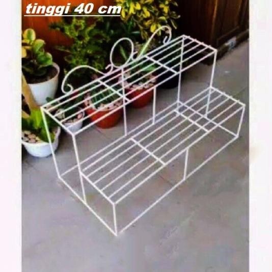 Jual Rak Bunga 2 Susun/Rak Bunga /Rak Bunga Besi/Standing Pot Besi ...