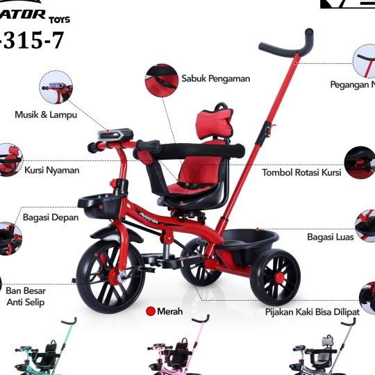 Jual Sepeda Anak Roda 3 Tiga Tricycle Stroller Aviator At-315-7 By ...