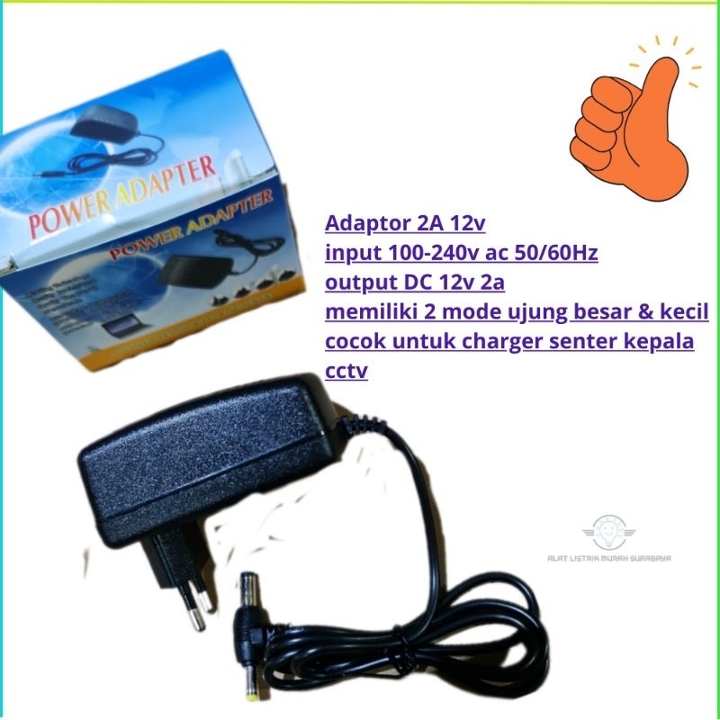 Jual POWER ADAPTOR 2A/POWER ADAPTOR/adaptor/adaptorcharger | Shopee ...