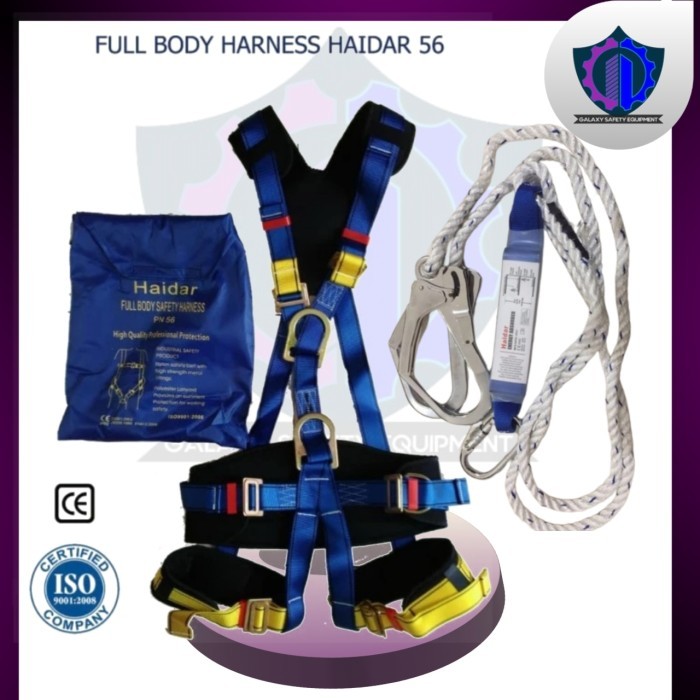 Jual Tersedia Full Body Harness Haidar Pn 56 + Lanyard Absorber Haidar ...