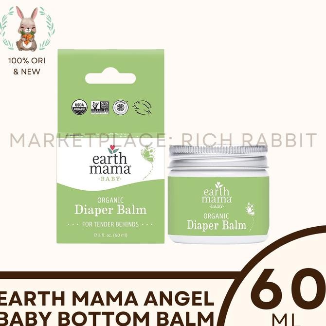Jual EARTH MAMA ANGEL BABY EMAB BOTTOM BALM 60ML DIAPER RASH CREAM RUAM ...