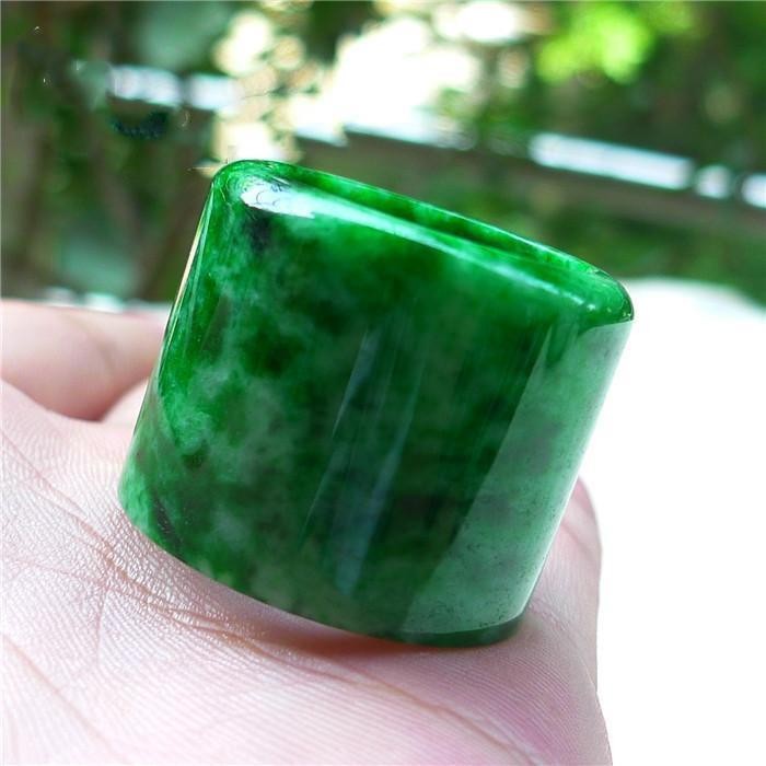 Jual High-End Emerald Green Guizhou Emerald Emerald Thumb Ring