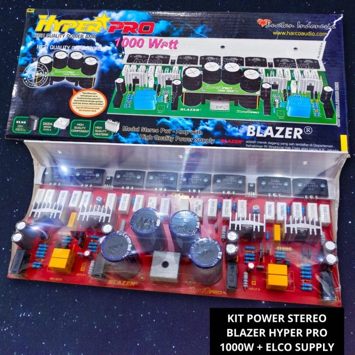 Jual #####] Kit Power Stereo Hype Pro 1000W + Elco 2x500W Blazer BELL