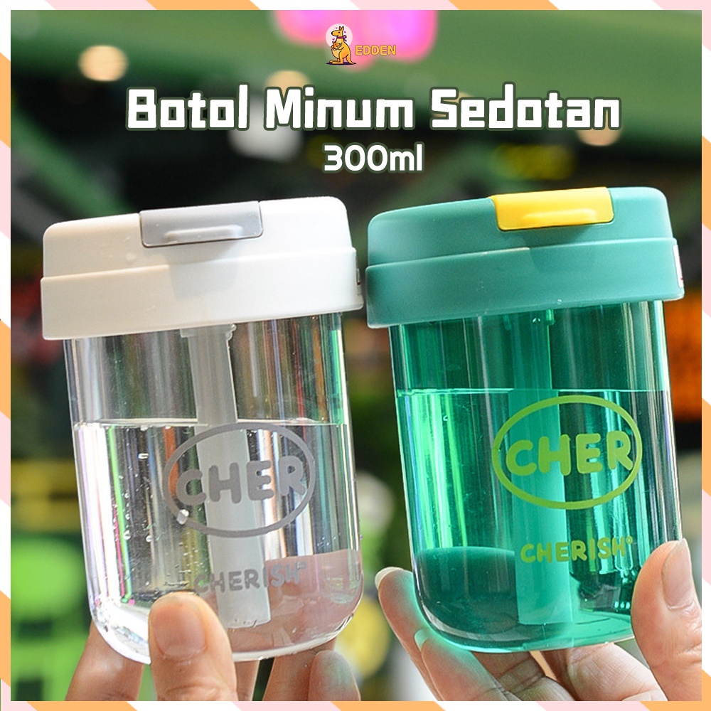 Jual Edden 300ml Botol minum sedotan Botol minum cher anti bocor Botol ...
