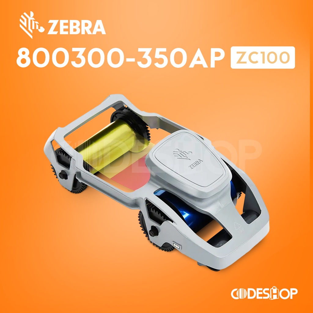 Jual Ribbon ID Card YMCKO Zebra ZC100 ZC300 200 Side Warna 800300-350AP ...